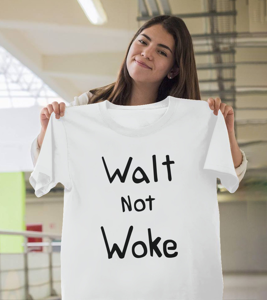 Dan Geffers Wearing Walt Not Woke at Disney T-Shirt