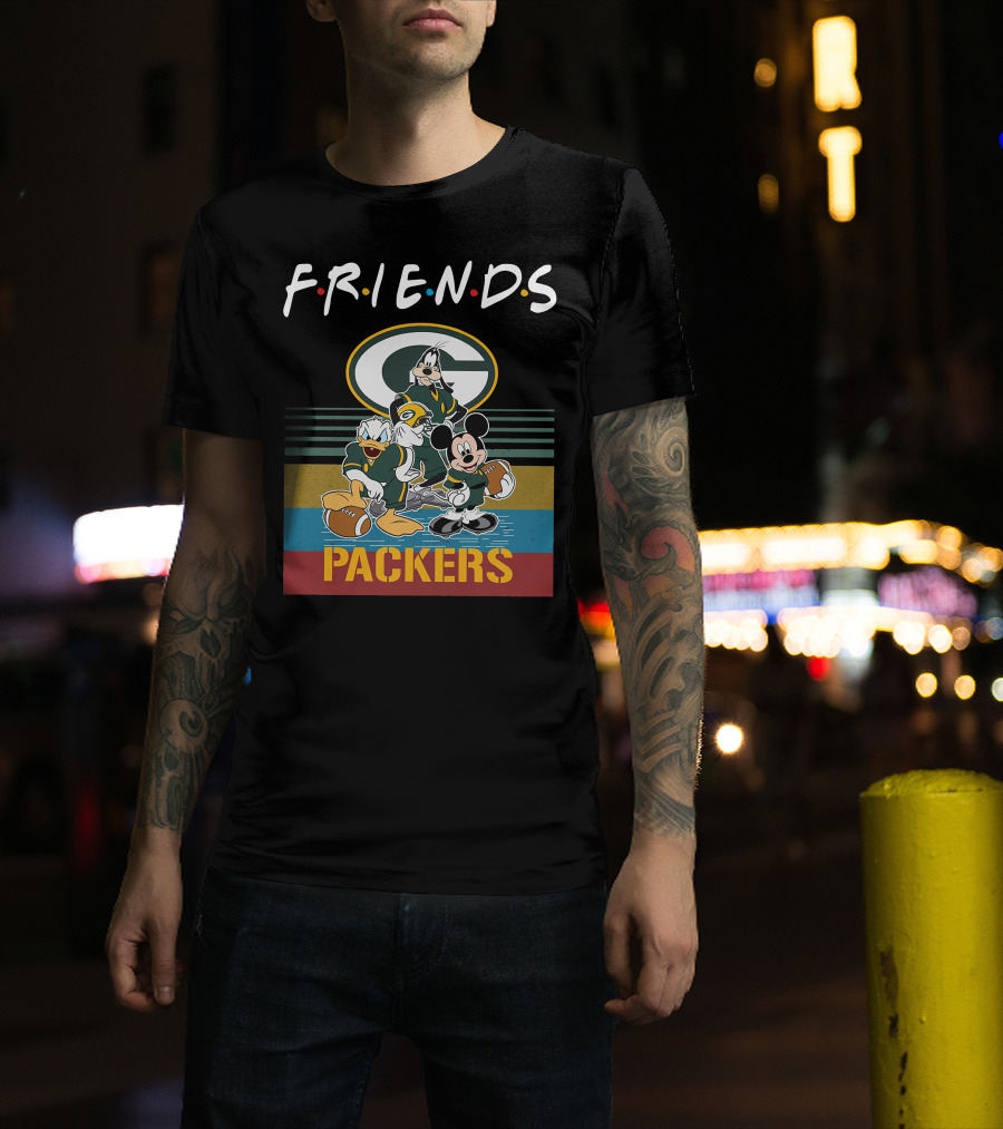 Friends Packers Disney Characters Green Bay Football T-Shirt