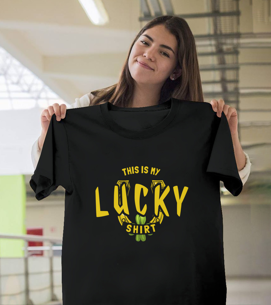 THIS IS MY LUCKY SHIRT ICONIC HORSESHOE CLOVER T-Shirt