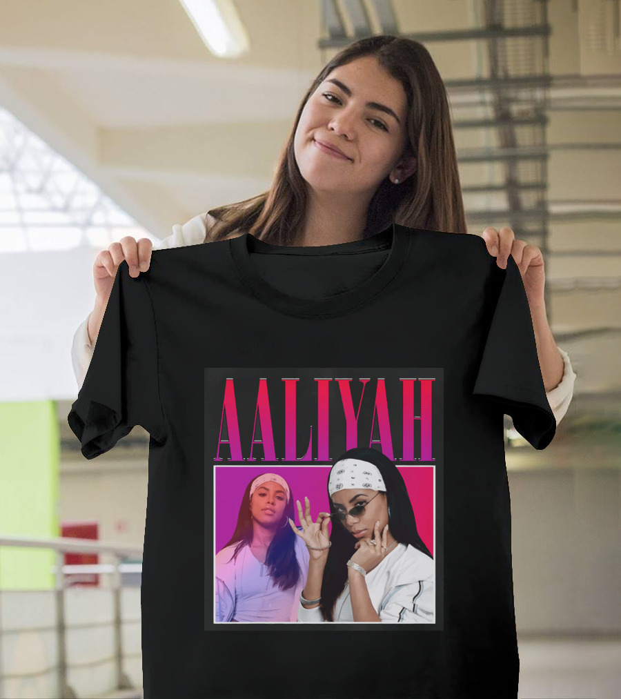 Aaliyah Pink and Red Gradient Bandana T-Shirt