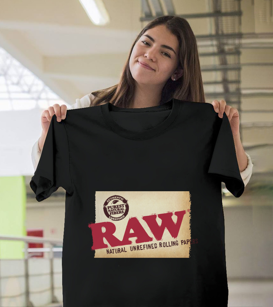 RAW Natural Unrefined Rolling Papers Authentic Purest Natural Fibers T-Shirt