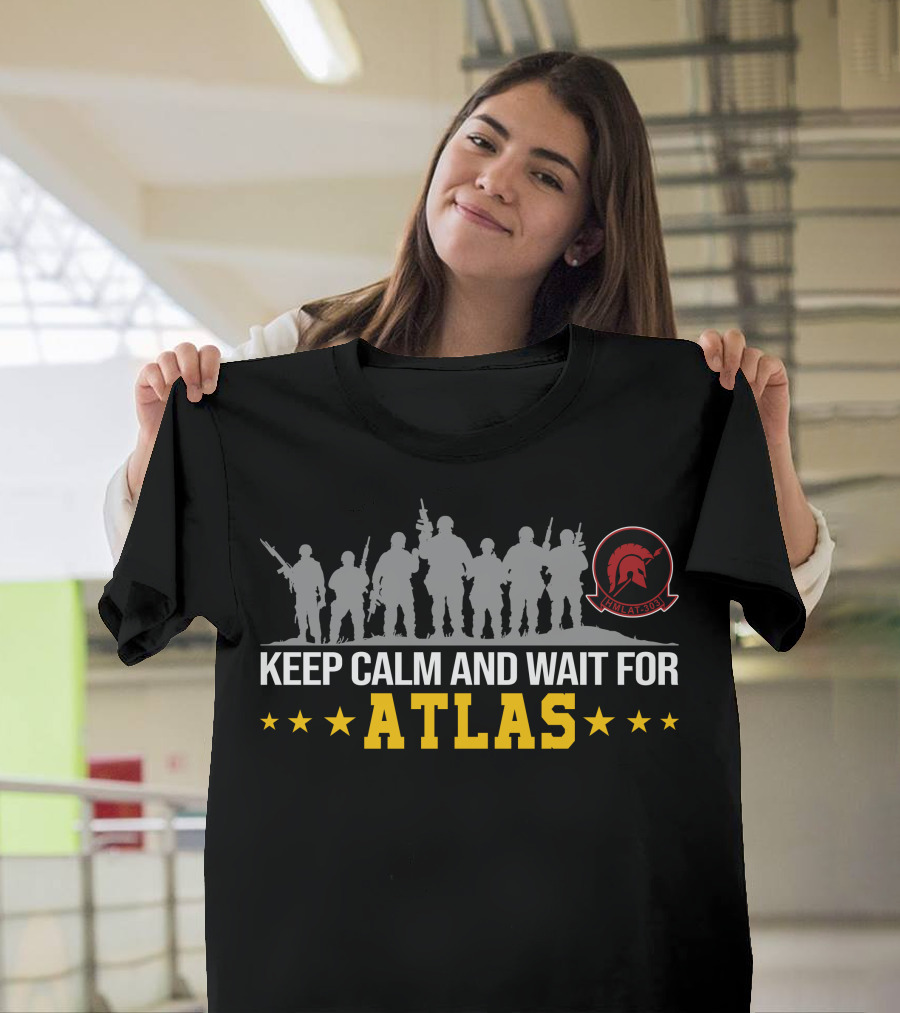 Keep Calm And Wait For Atlas Hmlat-303 Spartan Warriors Silhouette Star T-Shirt