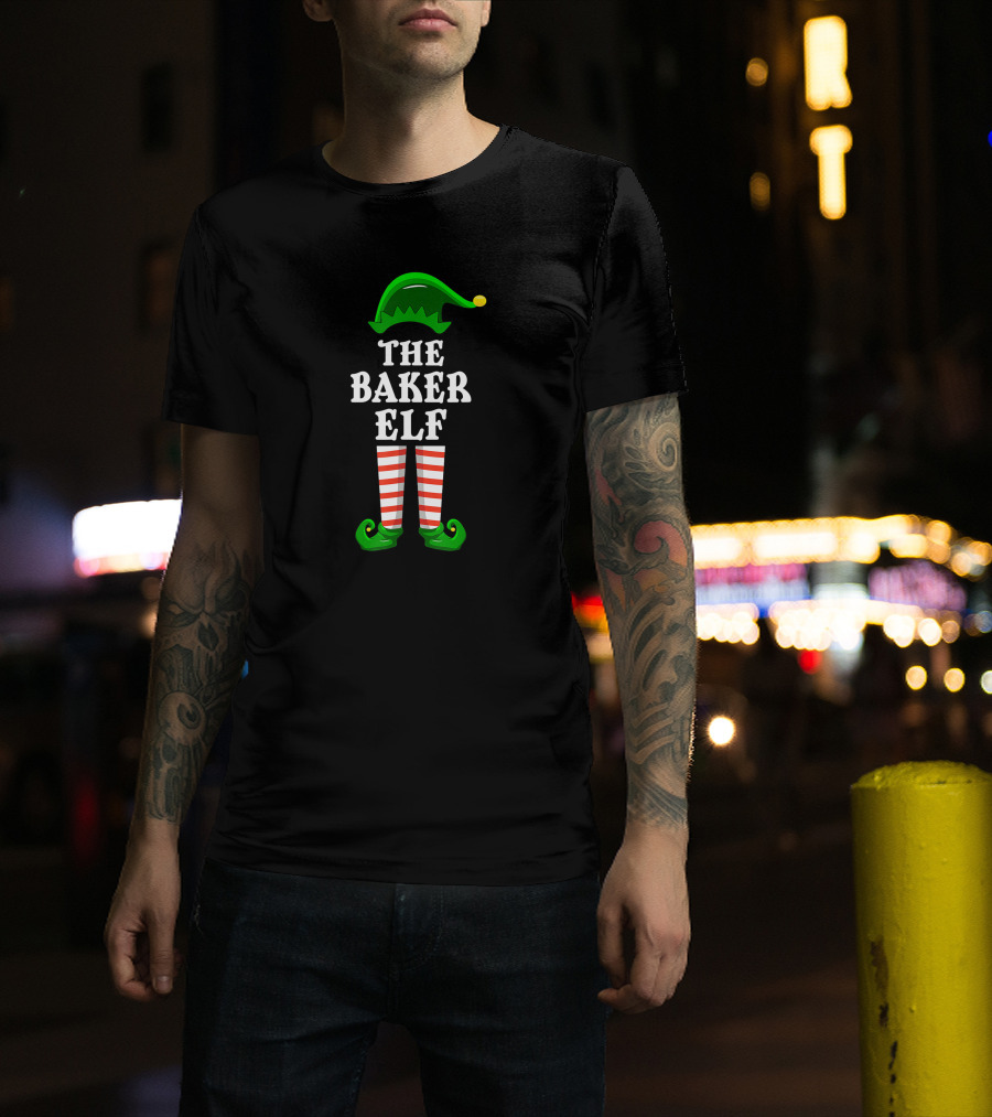 The Baker Elf Family Group Matching Christmas Party Outfits T-Shirt