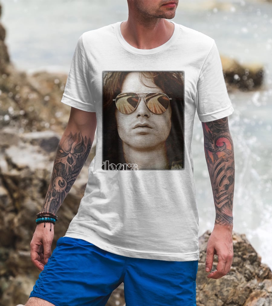 The Doors Jim Morrison Aviators Reflection Rock Legend T-Shirt