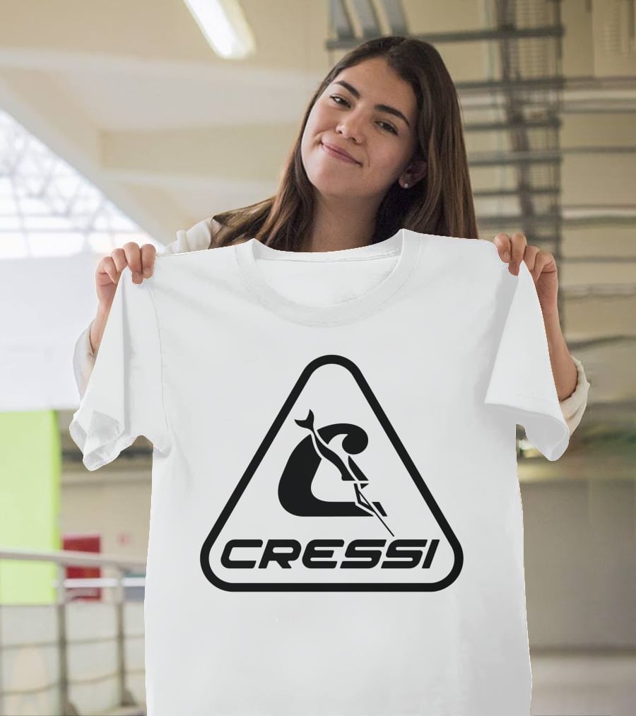 Cressi Triangular Logo Symbol With Spearfisherman T-Shirt