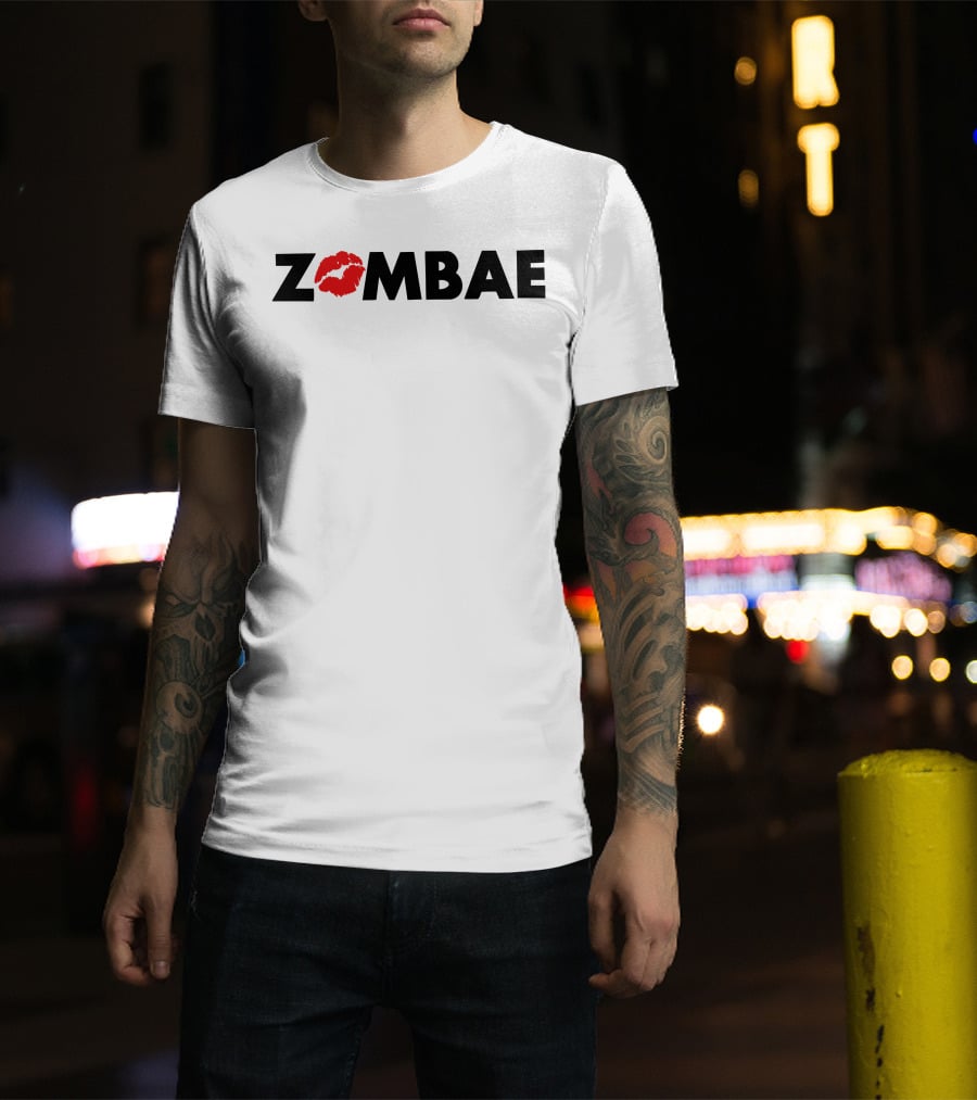 ZOMBAE Lip Print Glam And Gore Merch T-Shirt