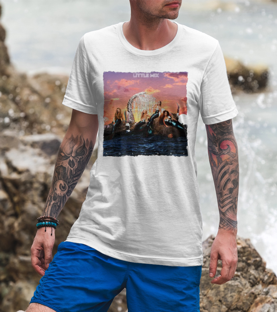 Little Mix Holiday Merch Mermaid Concept Ocean Sunset T-Shirt