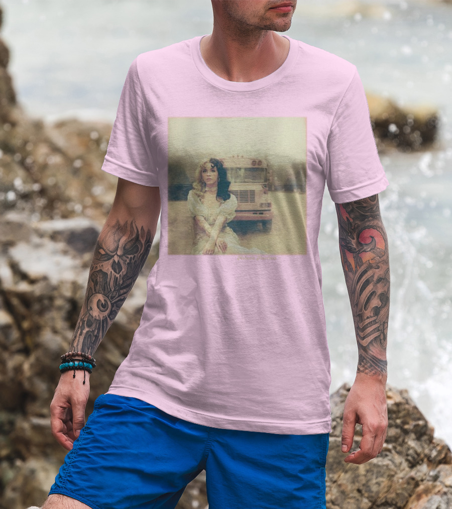 Melanie Martinez Vintage Bus Pastel Pink T-Shirt