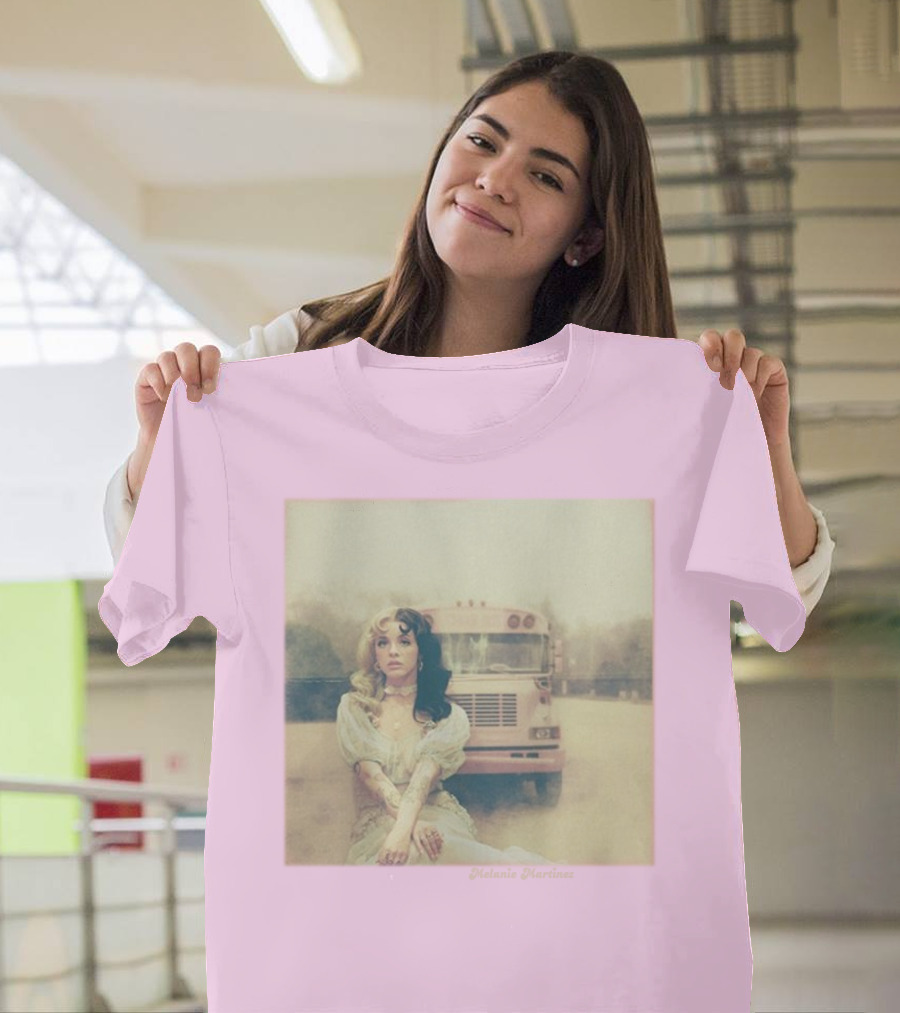 Melanie Martinez Vintage Bus Pastel Pink T-Shirt
