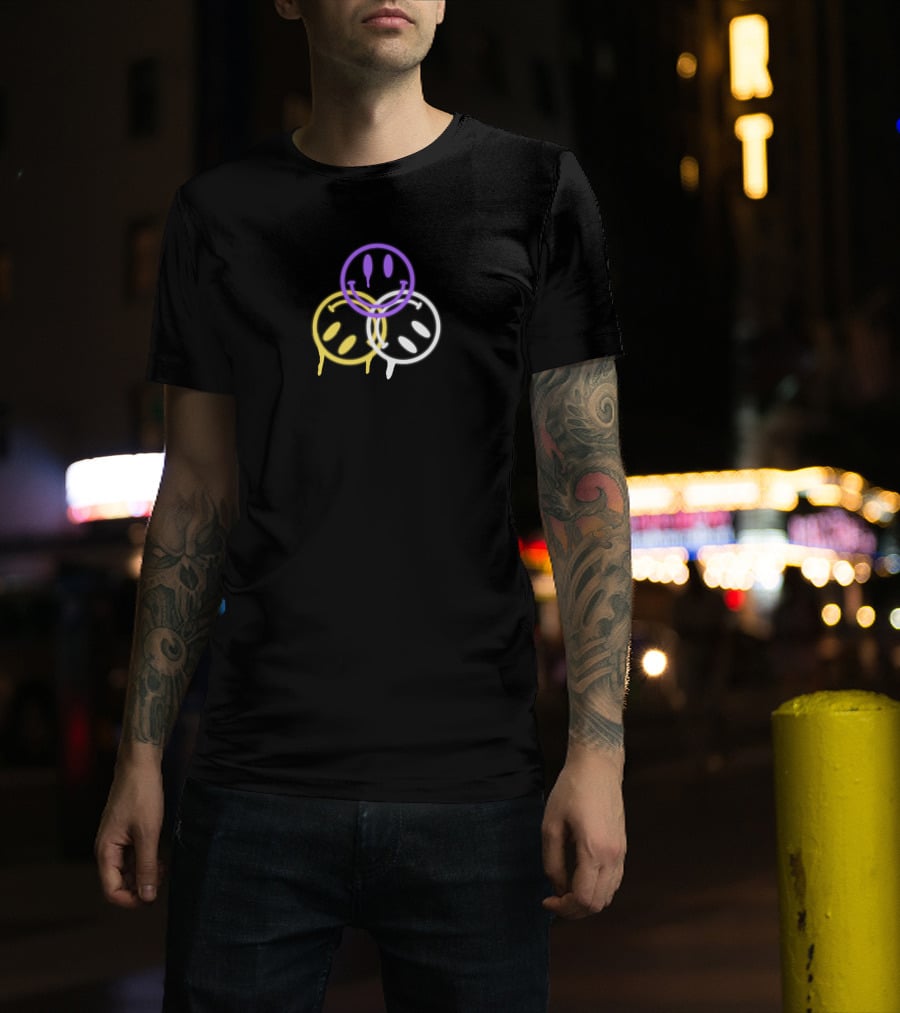 Dropouts Triple Drip Smiley Faces T-Shirt