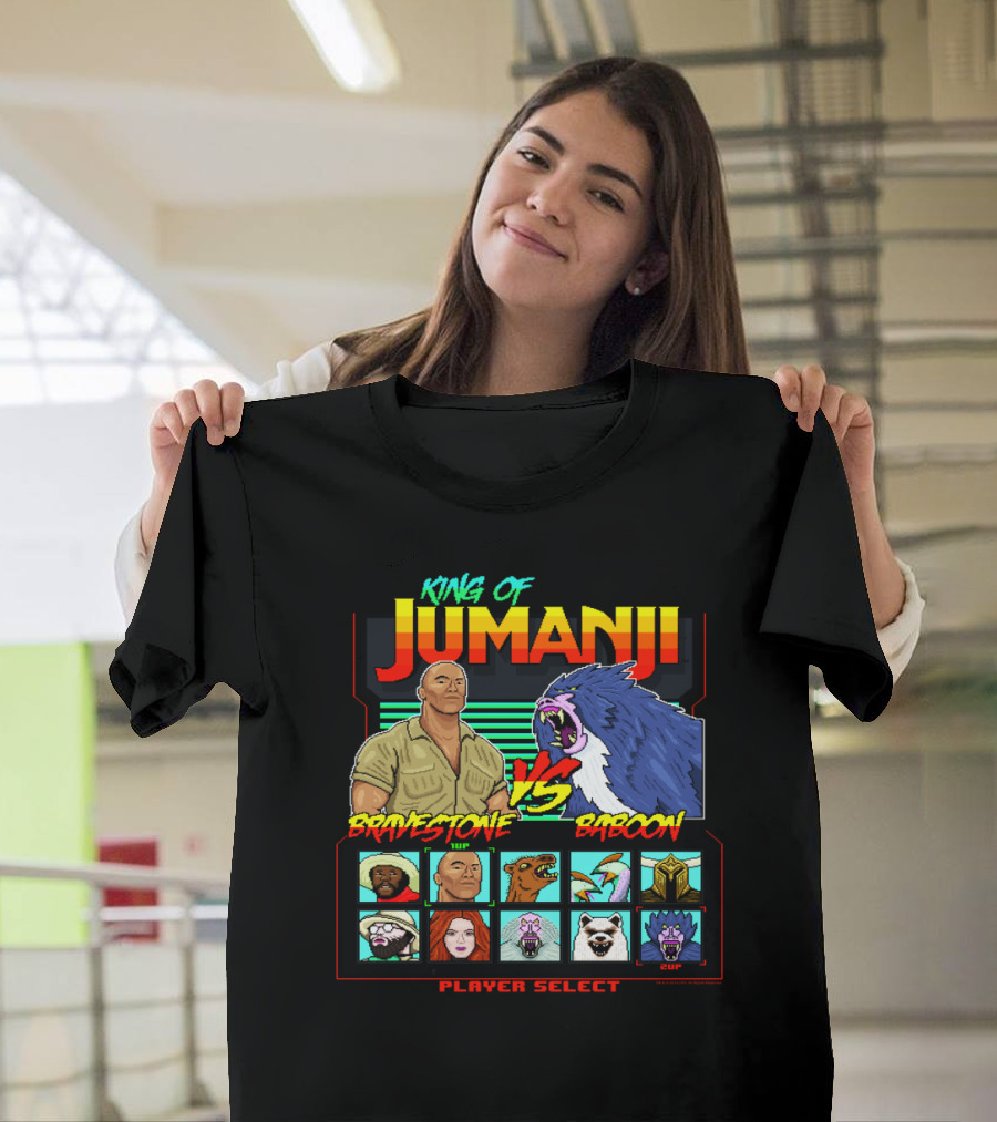 King of Jumanji Bravestone VS Baboon Player Select T-Shirt