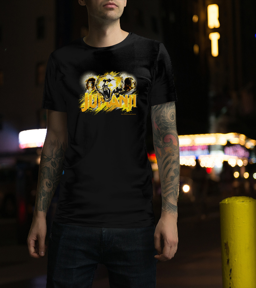 Jumanji Baboon Triple Threat Orange Burst T-Shirt
