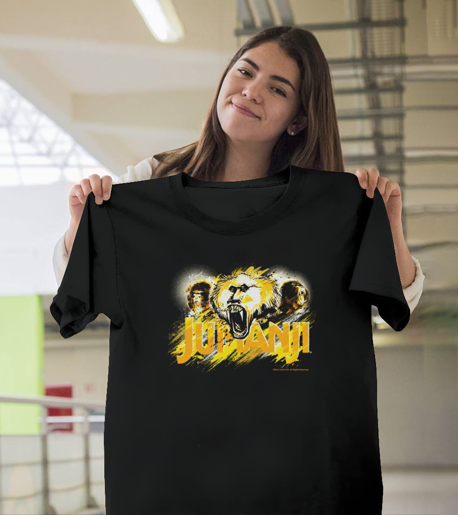 Jumanji Baboon Triple Threat Orange Burst T-Shirt