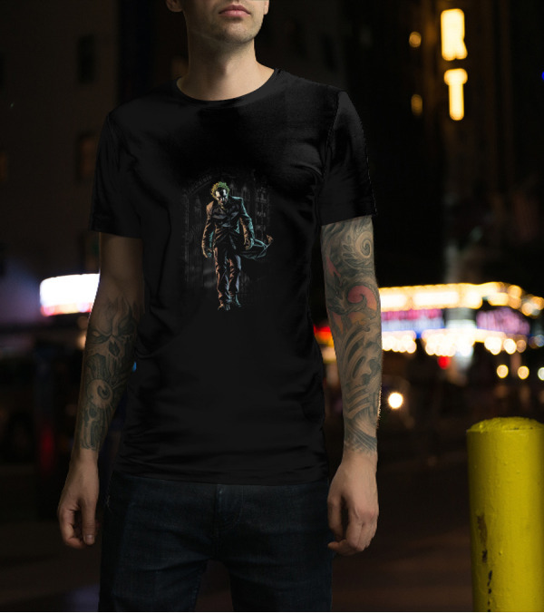 Batman Joker Walking Out Of Arkham Asylum T-Shirt