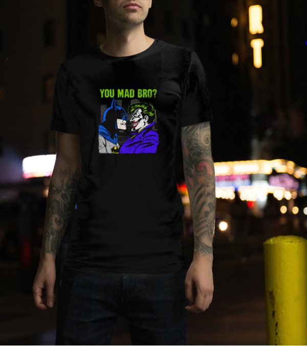 You Mad Bro Batman Joker Faceoff T-Shirt