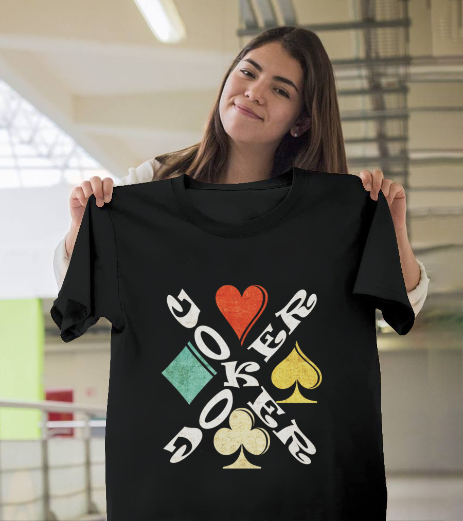 Joker Playing Cards Heart Spade Diamond Club T-Shirt