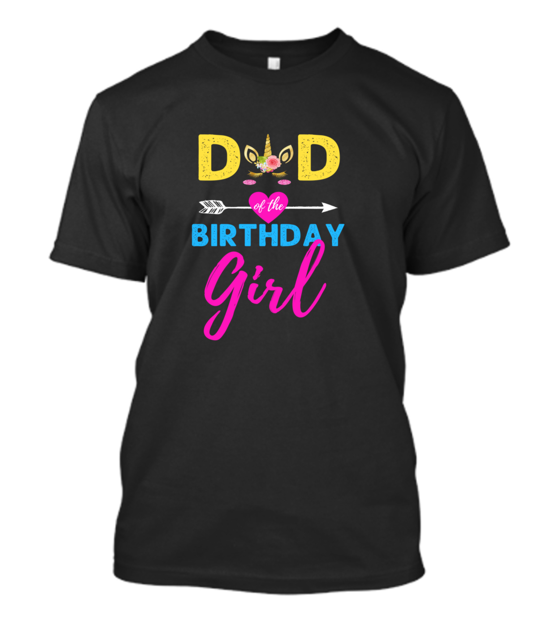 Dad Of The Birthday Girl Unicorn T-Shirt