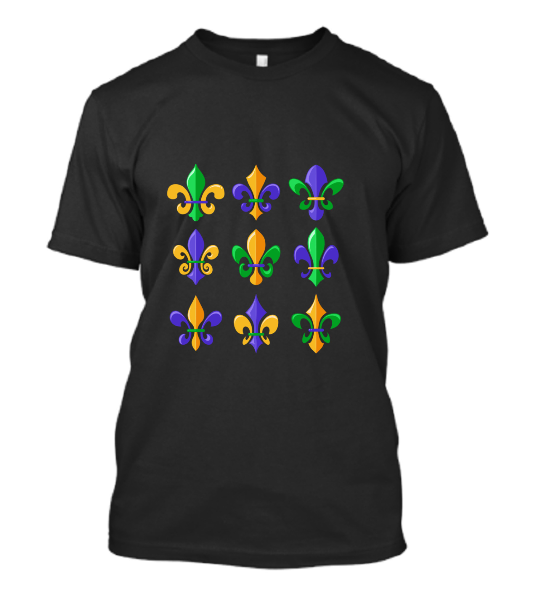 Fleur De Lis Colorful Mardi Gras Art Student's And Art Teacher's T-Shirt