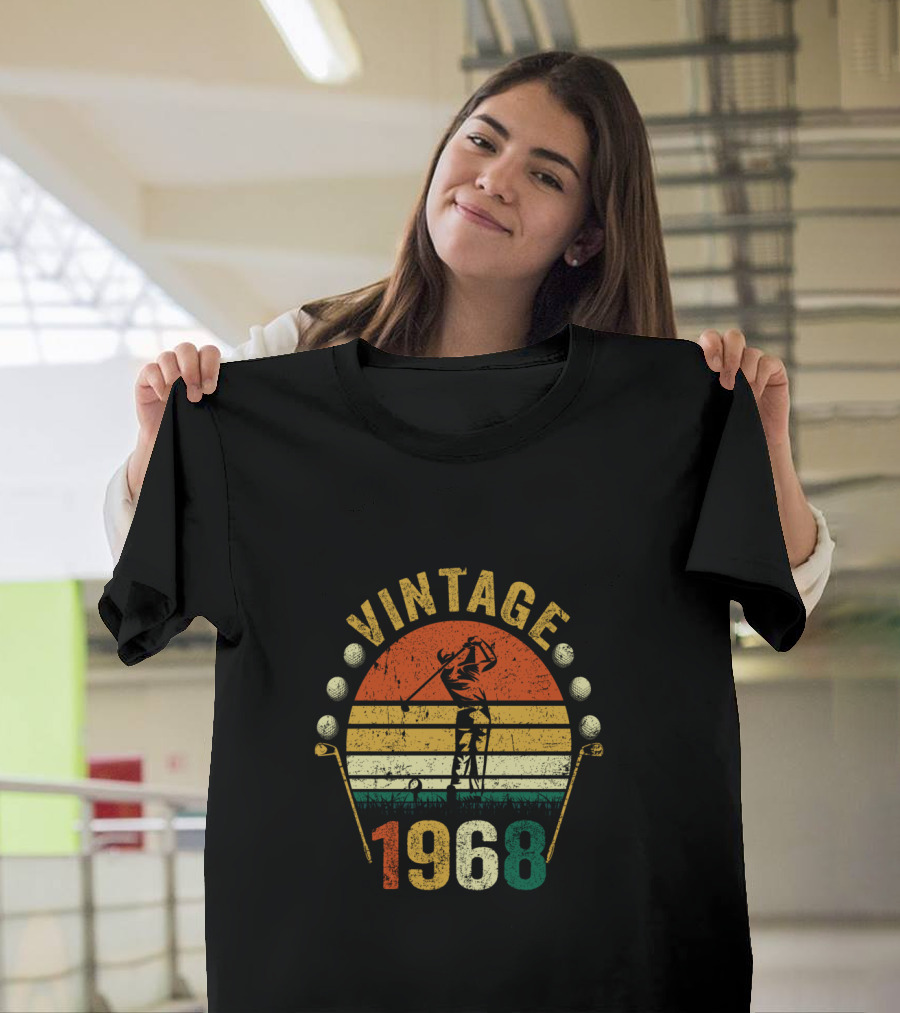 Vintage 1968 Golfer Golf Lover T-Shirt