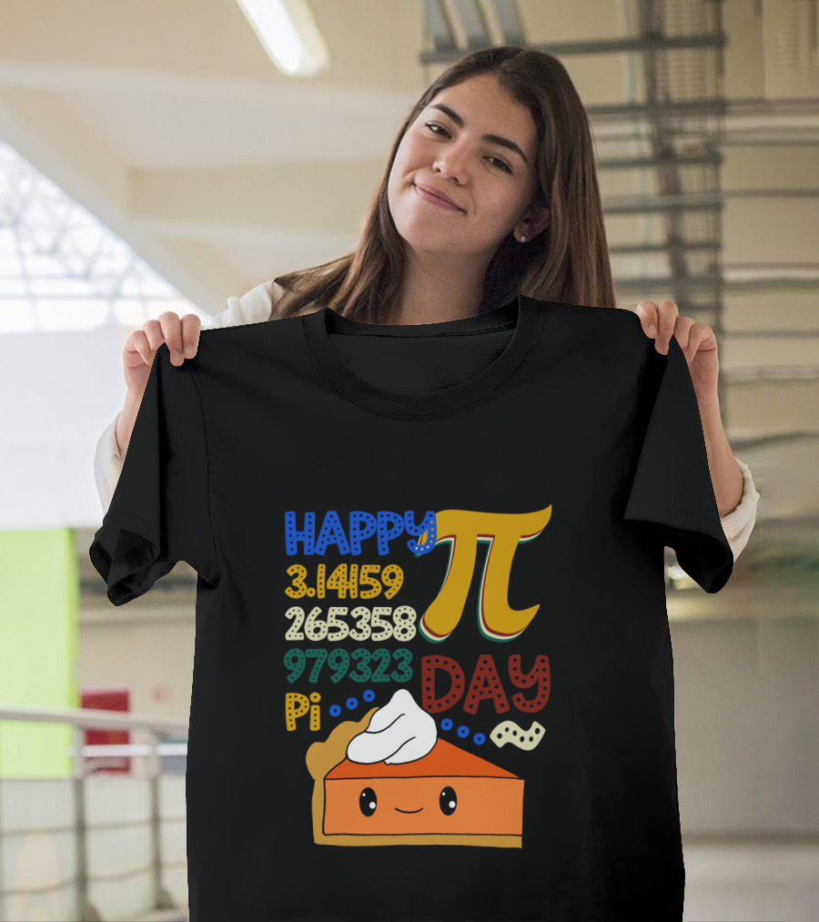 Happy Pi Day Kawaii Pumpkin Pie 3.14159 Vintage Math T-Shirt