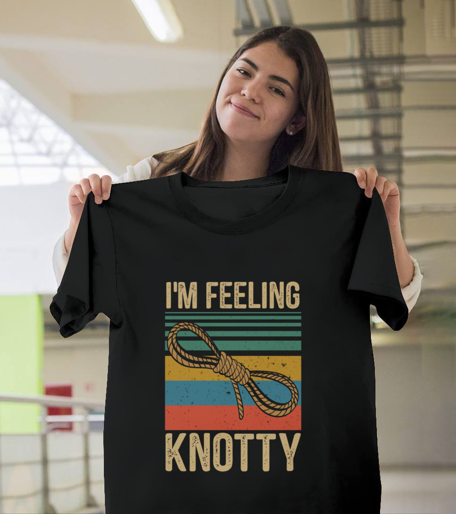 I'm Feeling Knotty Rope Vintage Stripes T-Shirt