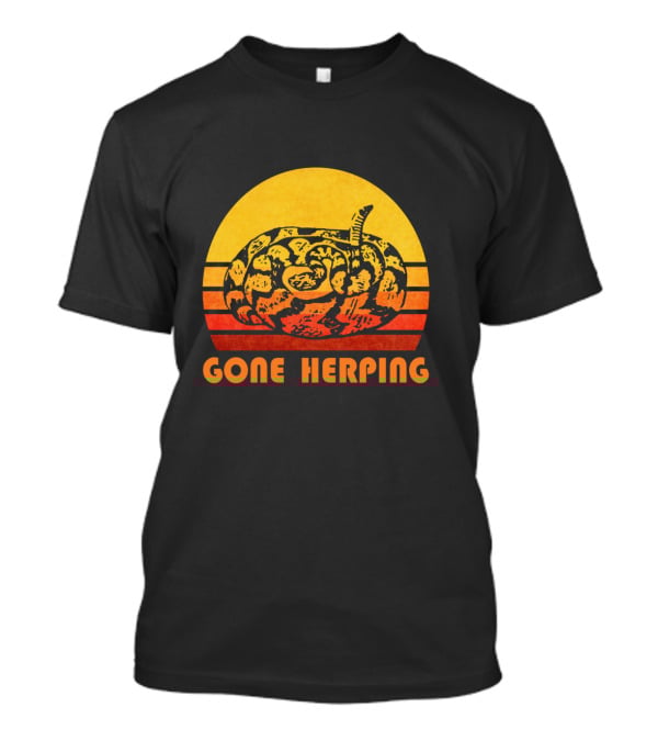 Gone Herping Retro Snake Reptile Animal Amateur T-Shirt
