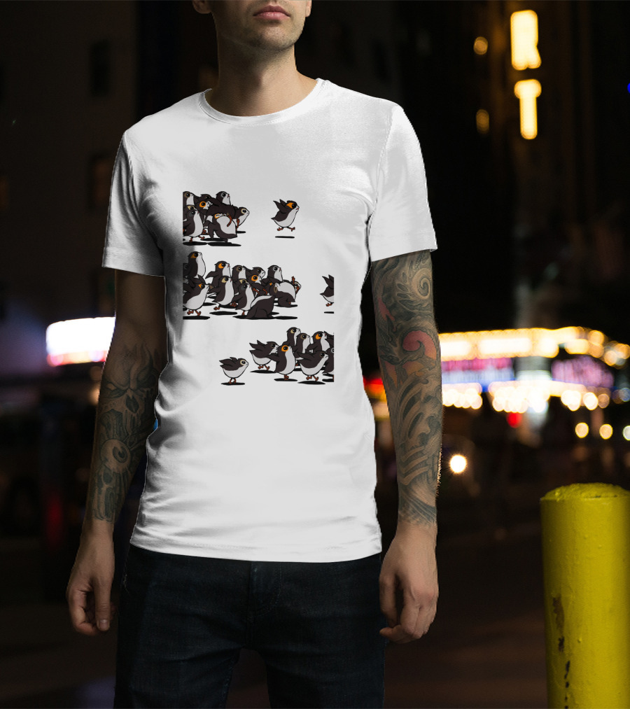 Flock Of Porgs Follow The Leader Star Wars Inspired Porg Fan T-Shirt