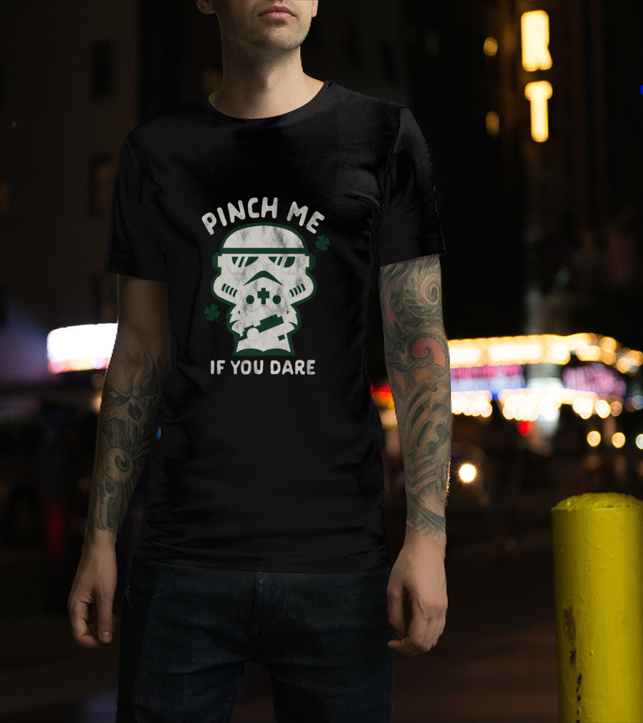 Pinch Me If You Dare Kawaii Stormtrooper Shamrock T-Shirt