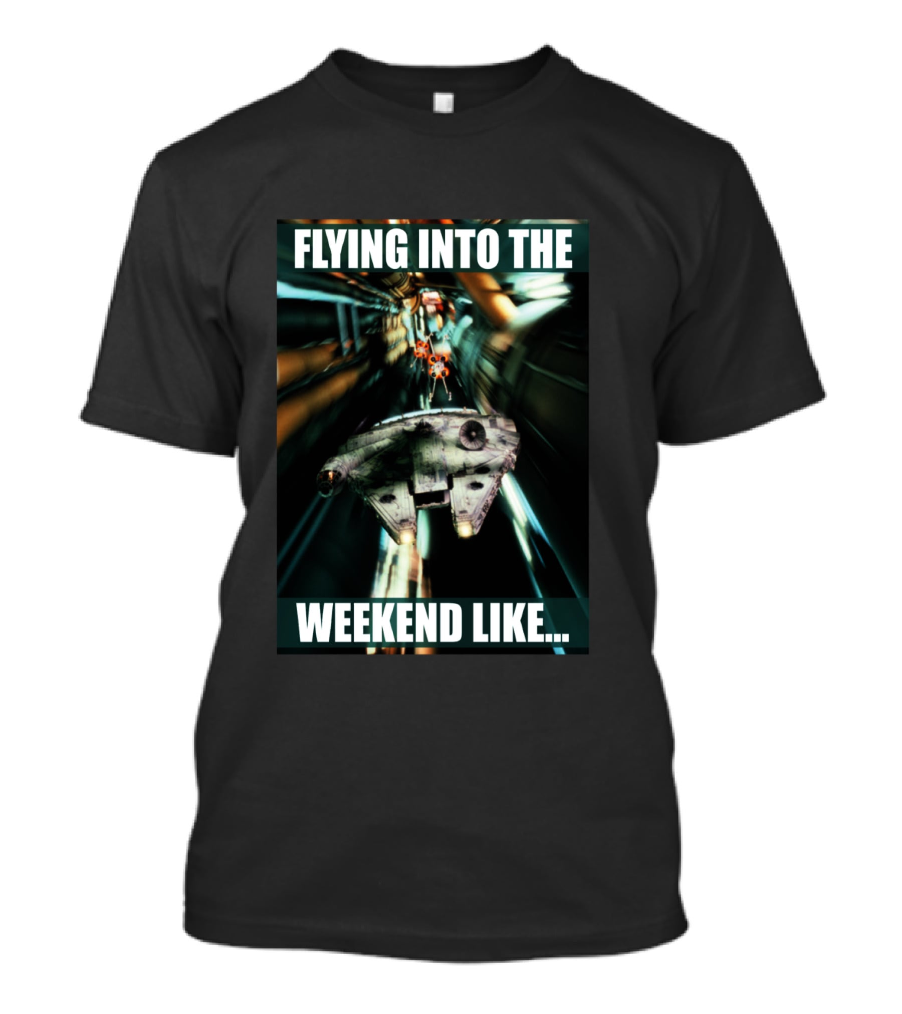 Flying Into The Weekend Like Millennium Falcon T-Shirt