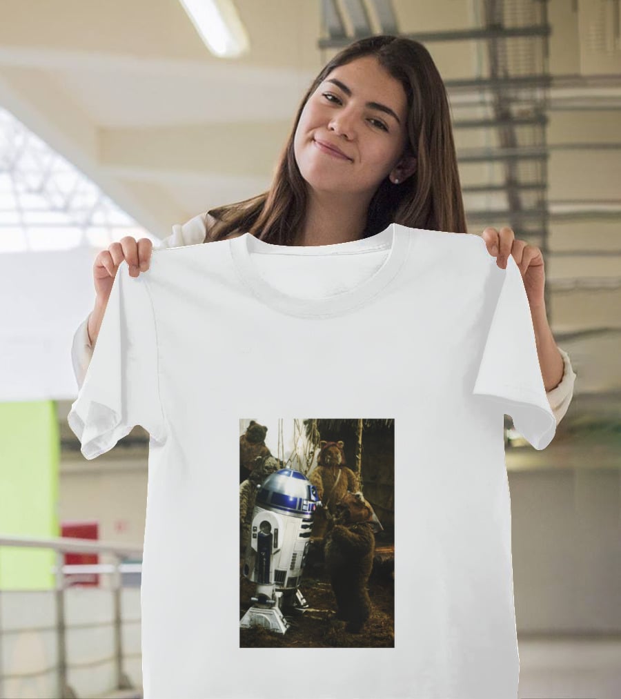 Star Wars R2 D2 Where Do They Hide The Cookies Ewoks T-Shirt