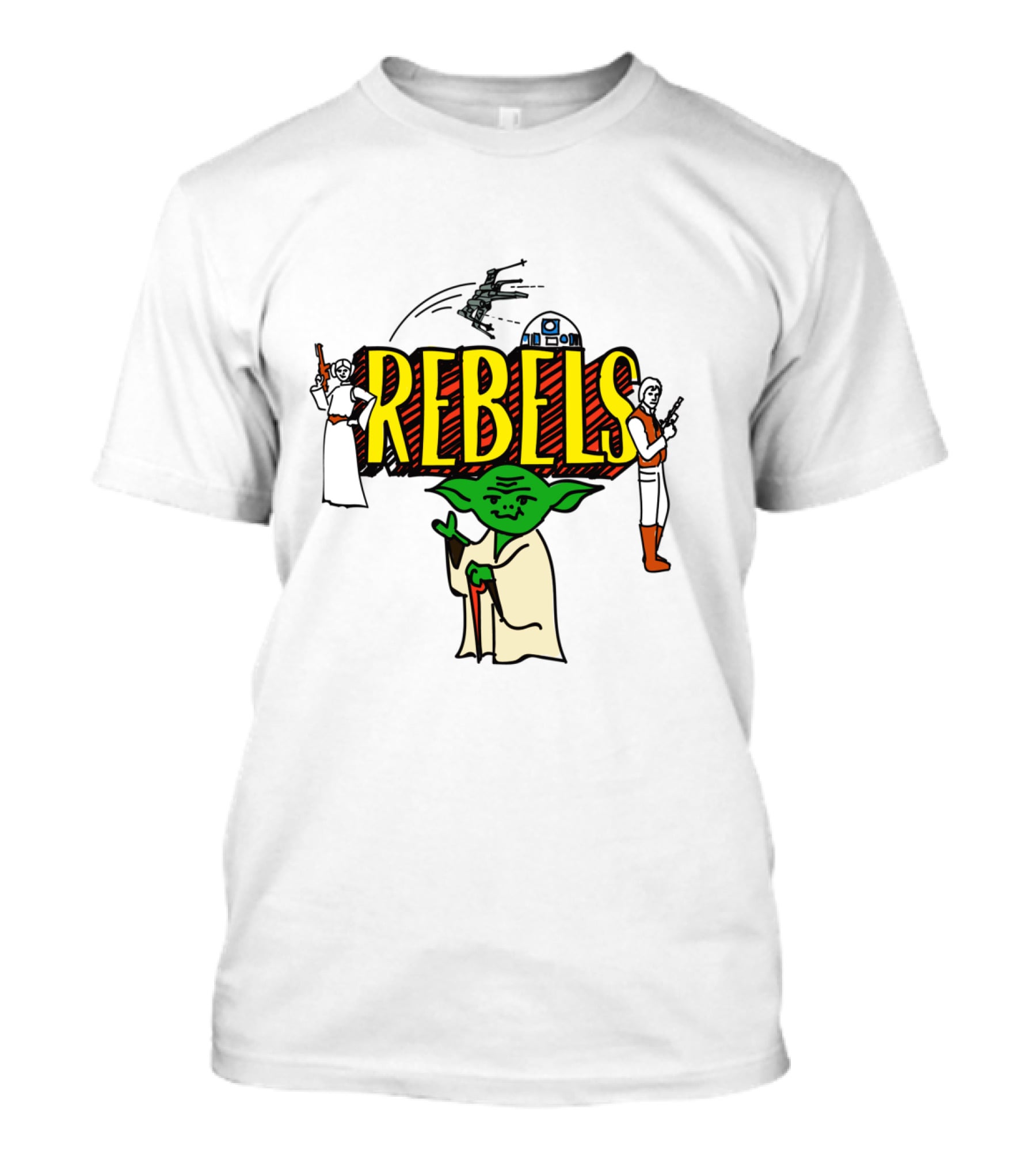 Star Wars Rebels Yoda Leia Han Solo Doodles T-Shirt