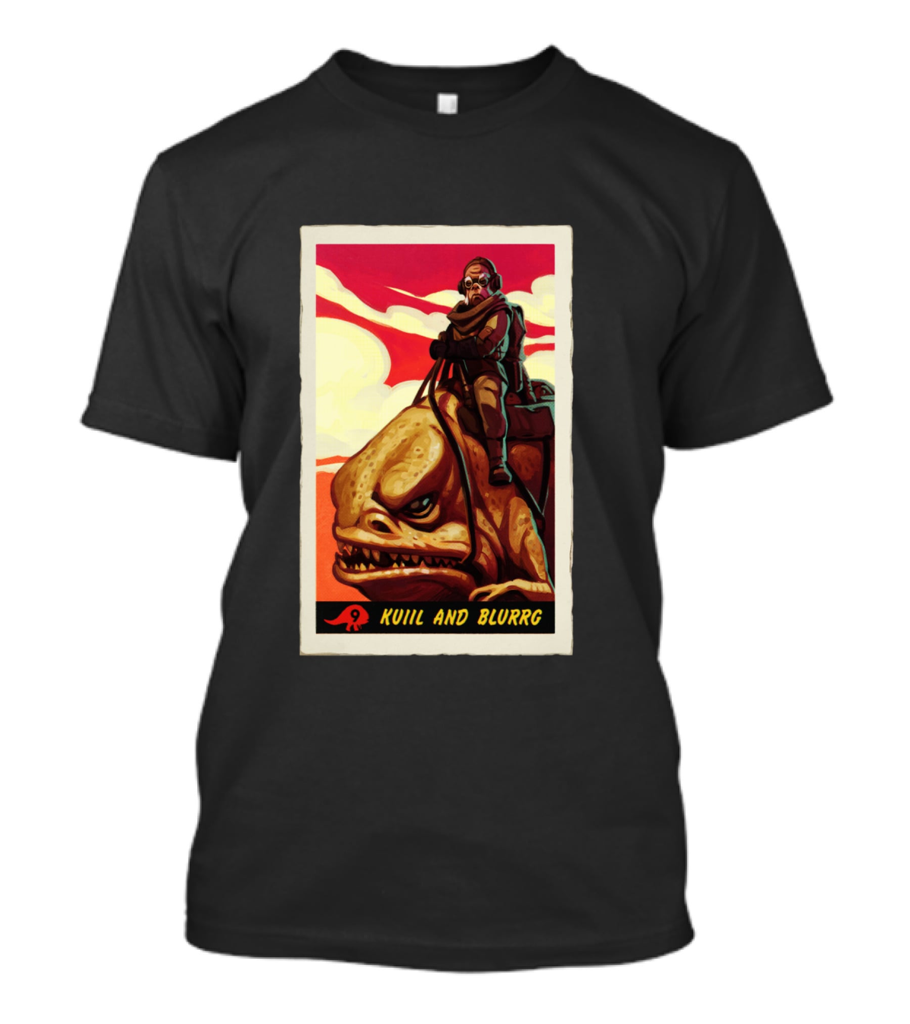 Star Wars The Mandalorian Kuiil And Blurrg Retro T-Shirt