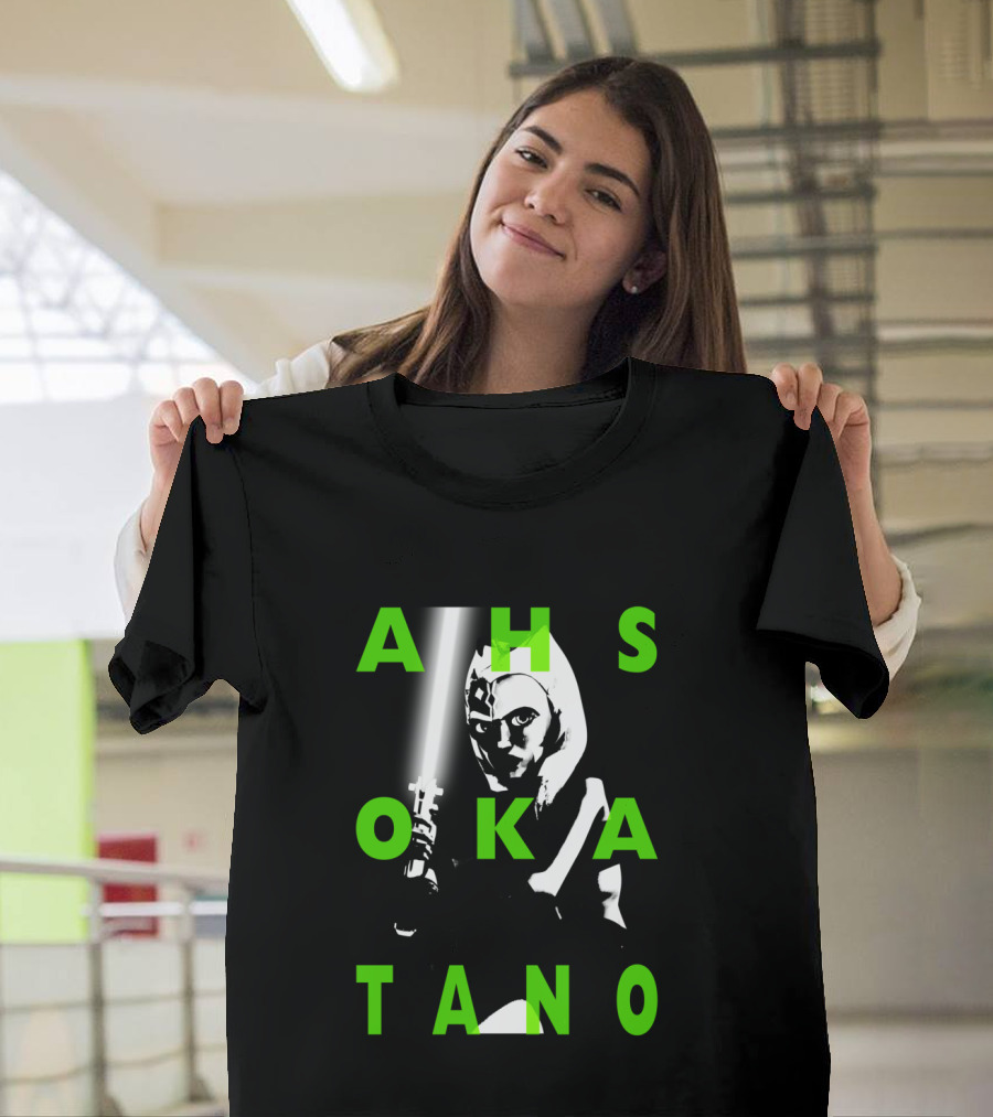 Ahsoka Tano The Clone Wars Green Text Overlay T-Shirt