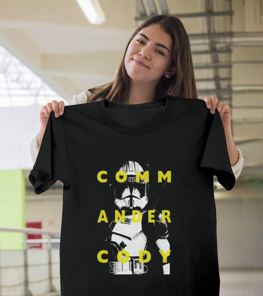 Commander Cody The Clone Wars Text Overlay T-Shirt
