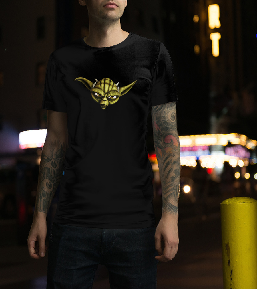 The Clone Wars Yoda Head Face Star Wars T-Shirt