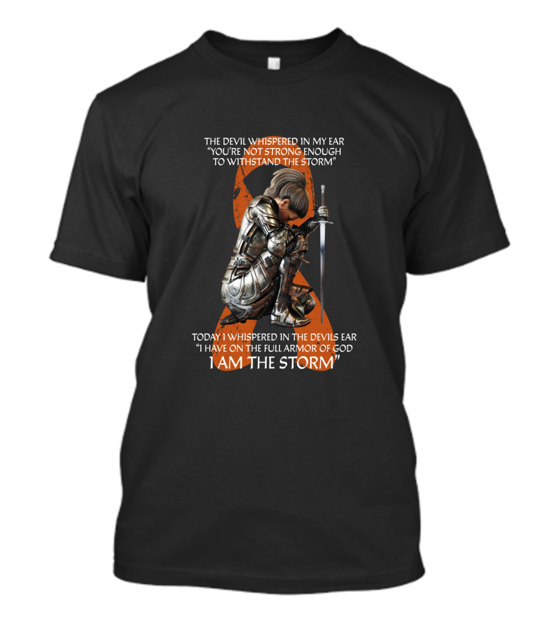 The Devil Whispered In My Ear Multiple Sclerosis Warrior I Am The Storm T-Shirt