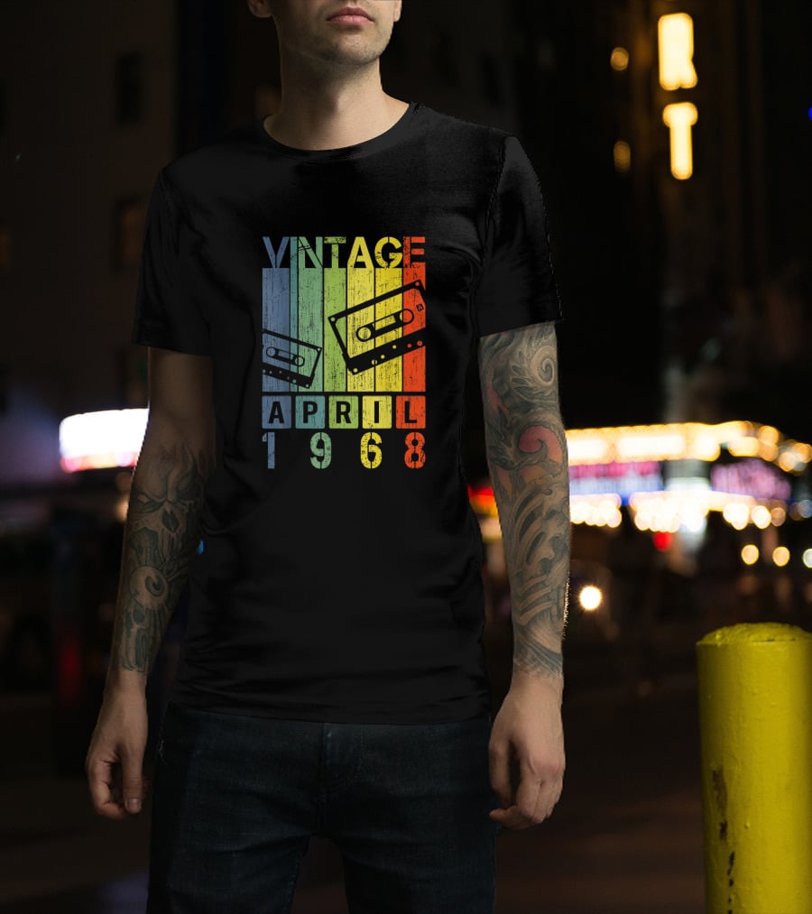 Vintage Mixtape April 1968 Cassette Retro T-Shirt