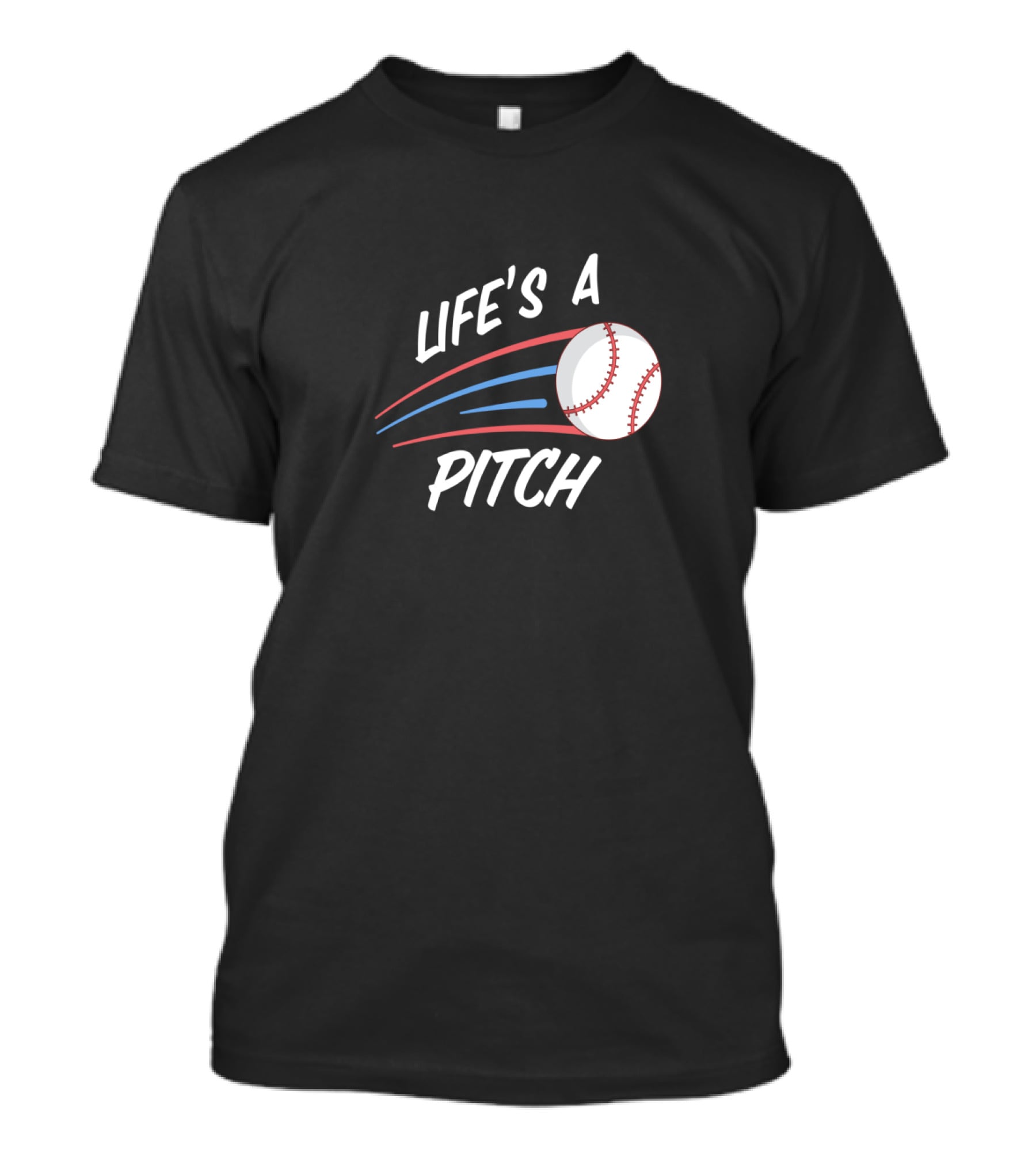 Life's A Pitch Baseball Spring Training Pitching Batting Baseball T-Shirt