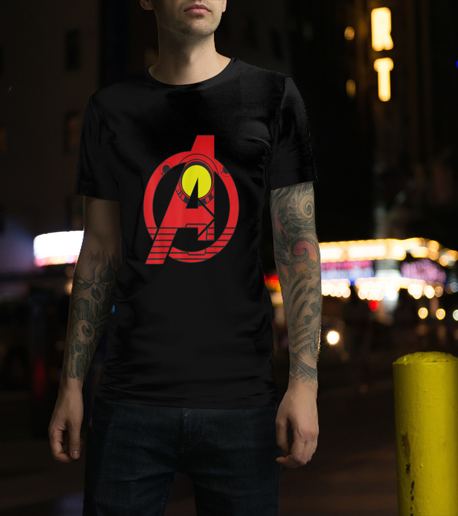 Avengers Icon With Iron Man Arc Reactor T-Shirt