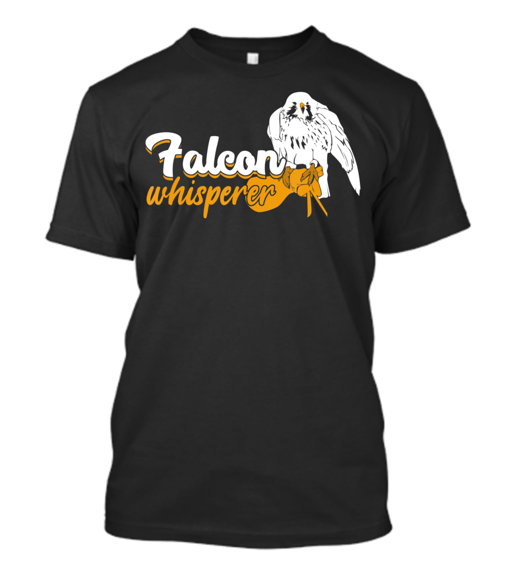 Falcon Whisperer Falconer’s Companion Bird Glove Emblem T-Shirt