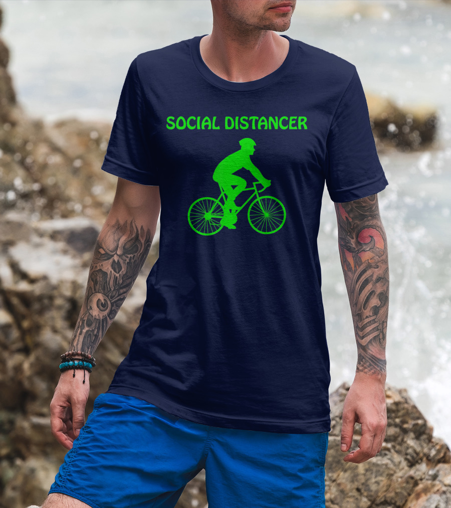 Social Distancer Bike Riding Cycling T-Shirt