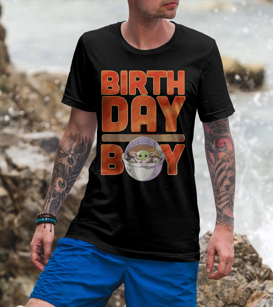 Star Wars Grogu Mandalorian Baby Yoda Birthday Boy T-Shirt
