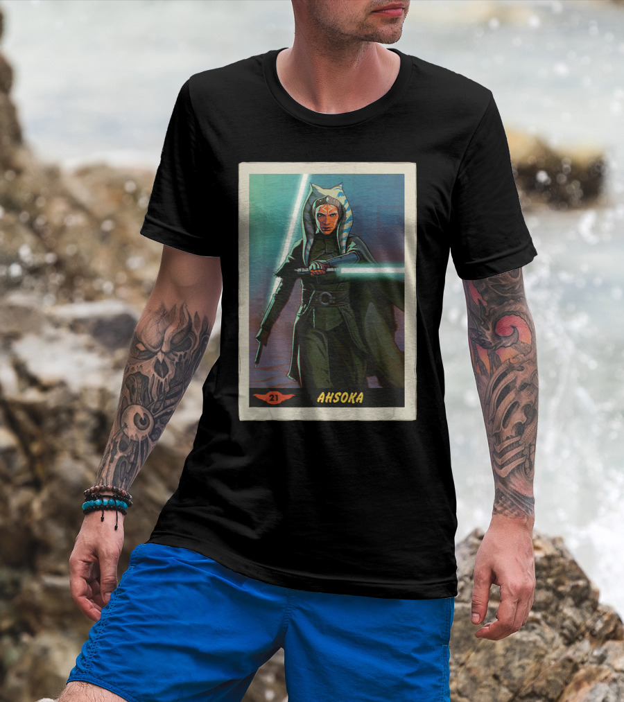 Star Wars Ahsoka Jedi Training Card The Mandalorian 21 T-Shirt