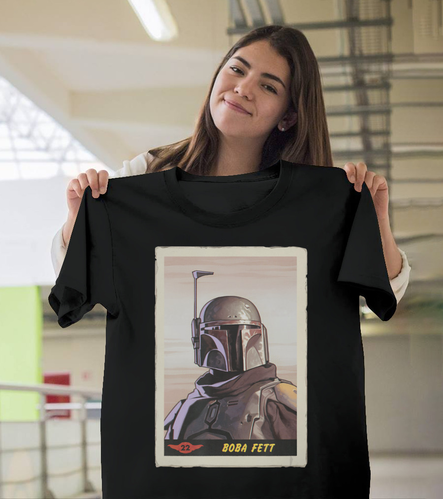 Boba Fett Star Wars Mandalorian Trading Card #22 T-Shirt