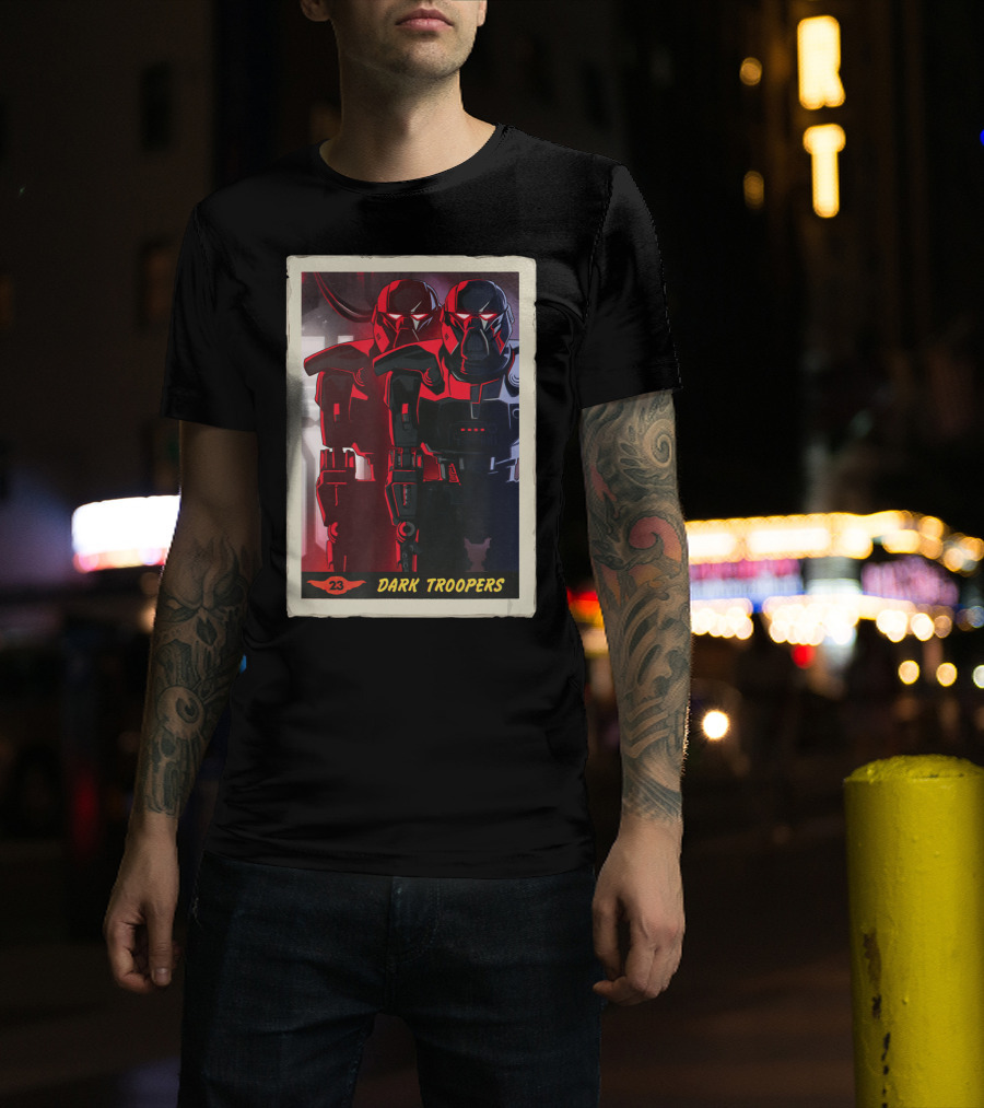 Star Wars The Mandalorian Dark Troopers Bounty Number 23 Trading Card T-Shirt