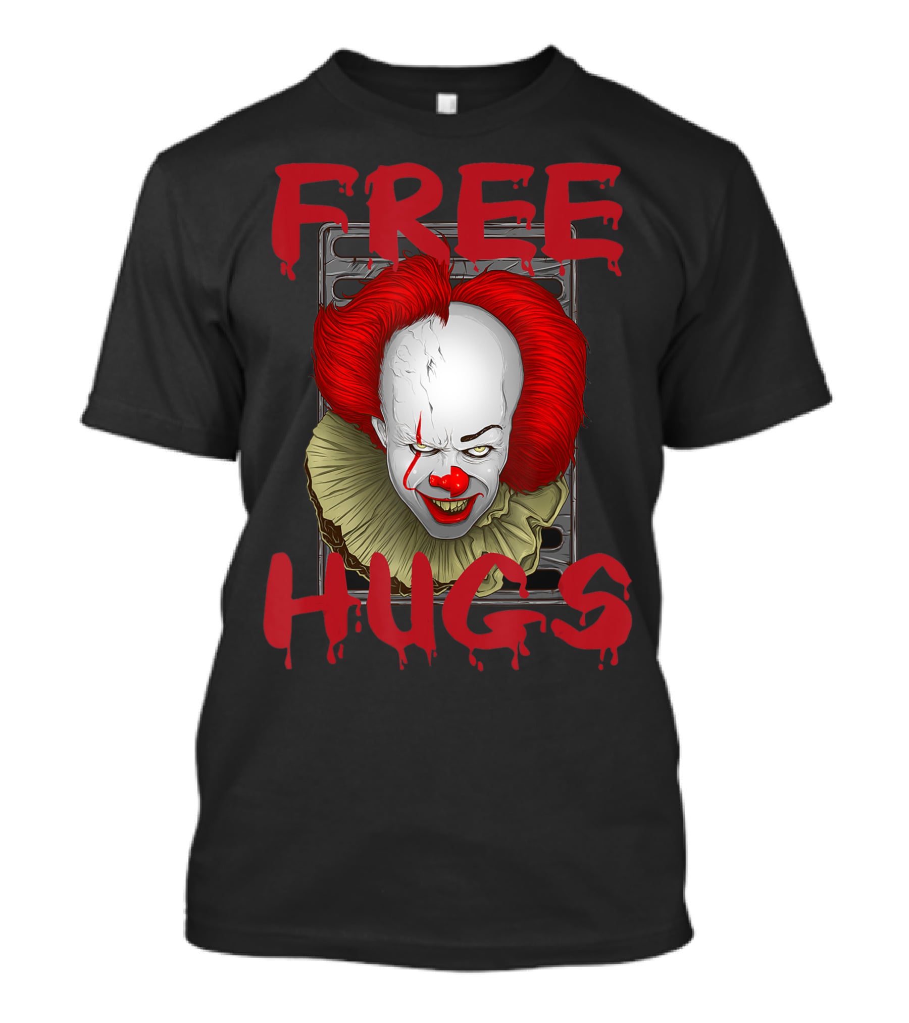 Free Hugs Halloween Evil Killer Scary Clown T-Shirt