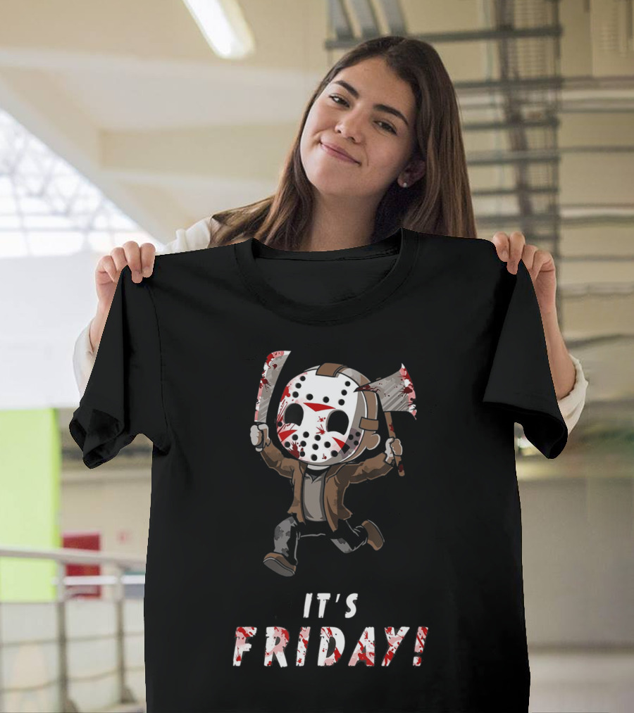 It's Friday Horror Movie Characters Spooky Friday T-Shirt