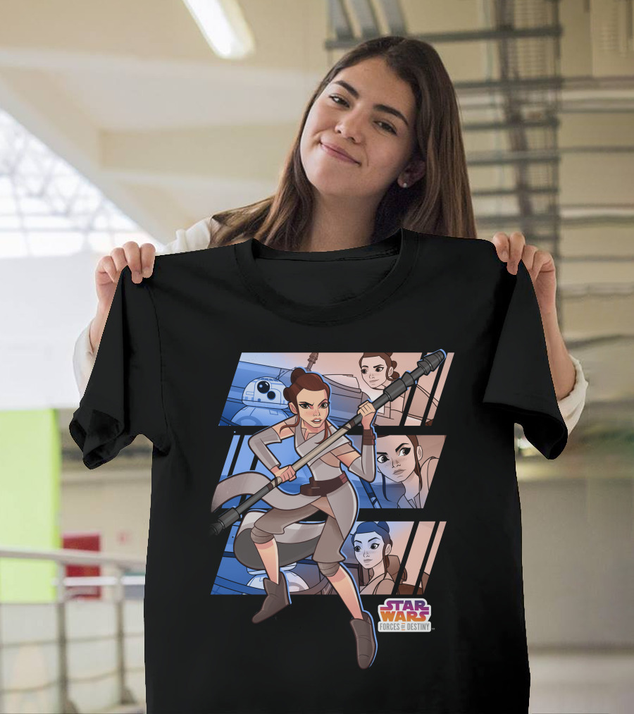 Star Wars Forces of Destiny Rey and BB-8 Adventure Scenes T-Shirt