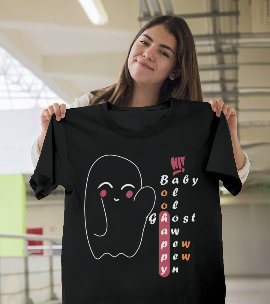 Hi Happy Boo Baby Ghost Halloween T-Shirt