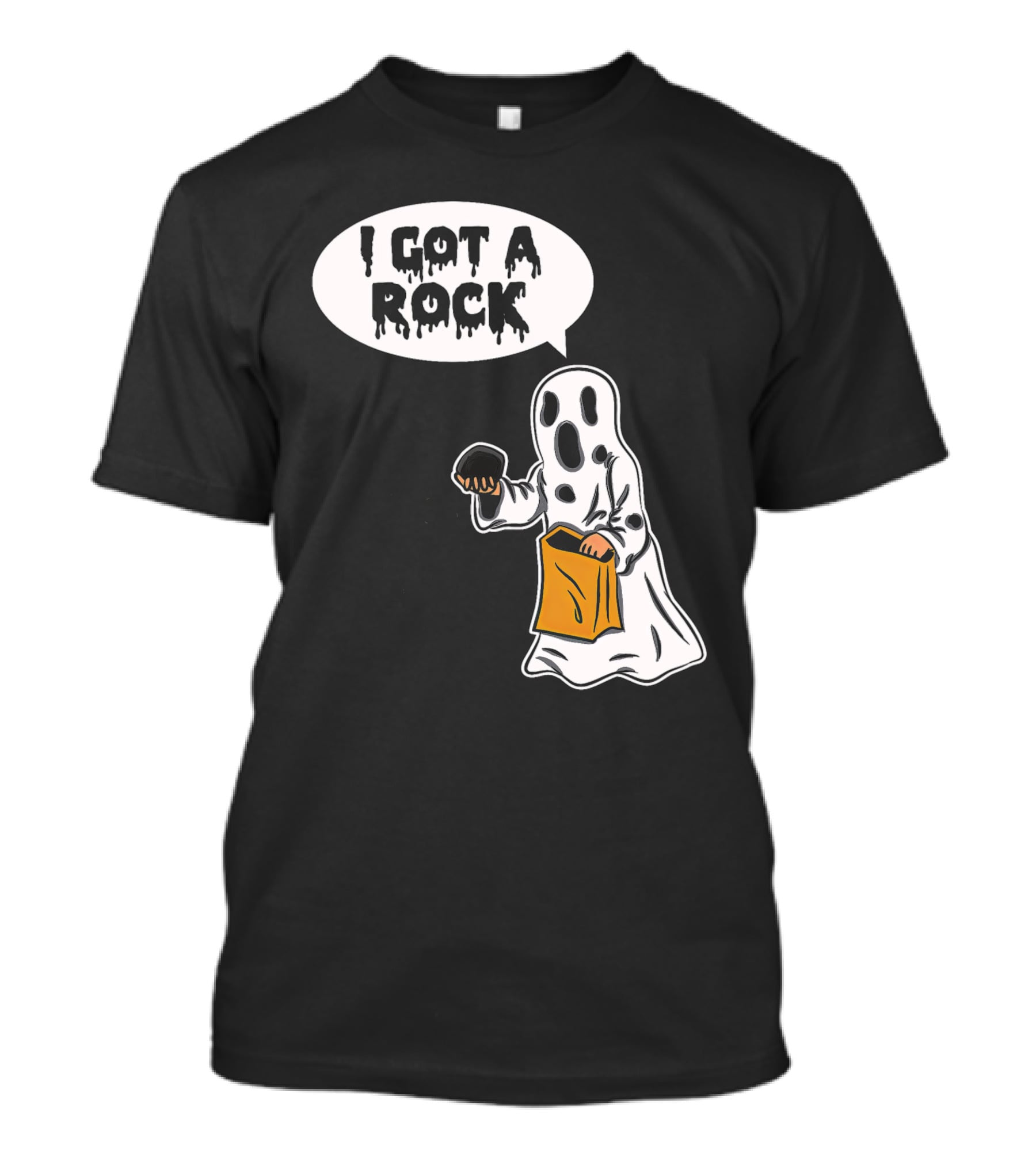 I Got A Rock Ghost Trick-or-Treating Halloween Humor T-Shirt